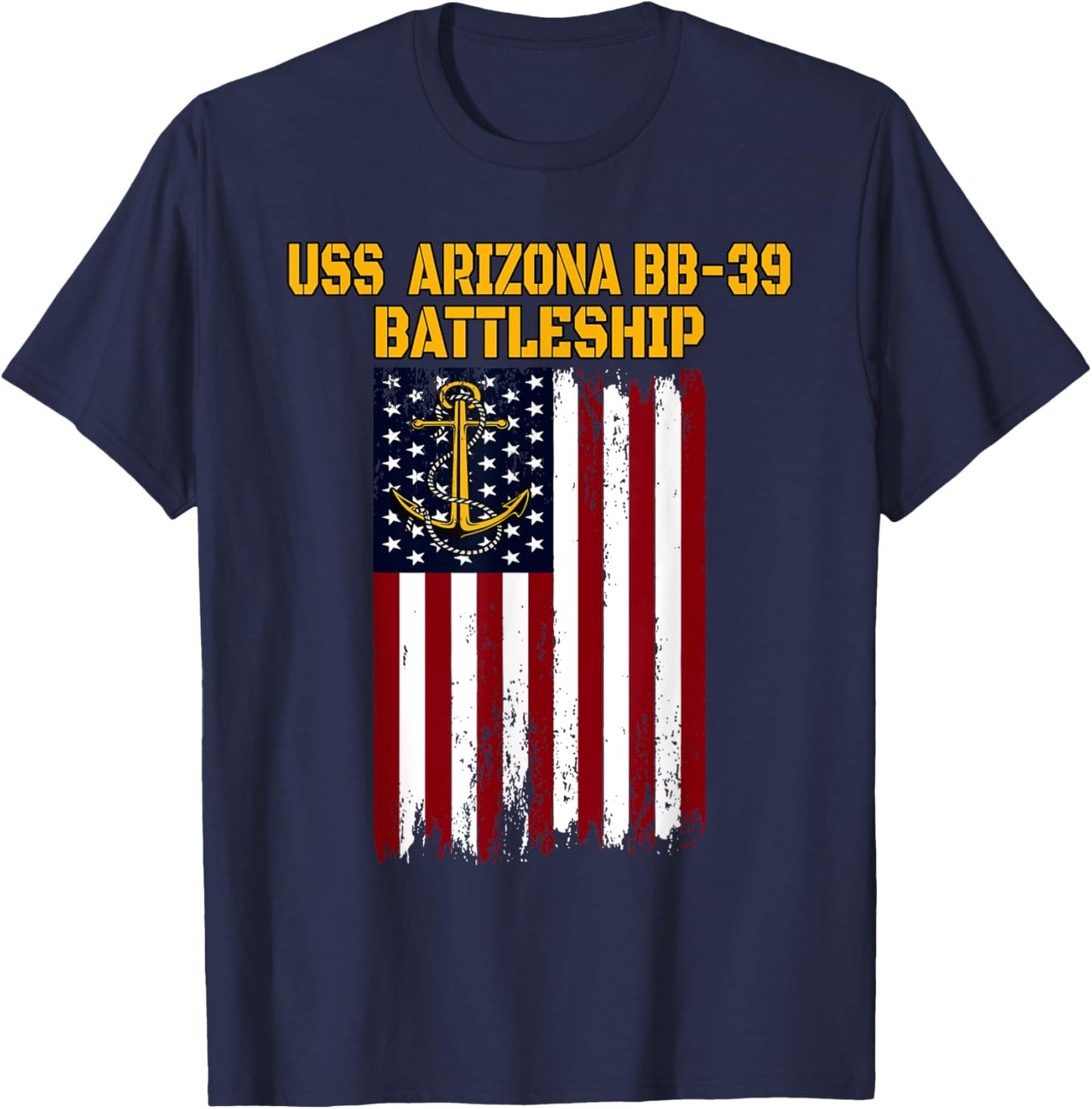 Battleship USS Arizona BB-39 Warship Veterans Father Grandpa T-Shirt - T-Shirt | Navy