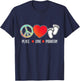 Peace Love Podiatry Podiatrist Foot Doctor Graphic T-Shirt - T-Shirt | Navy