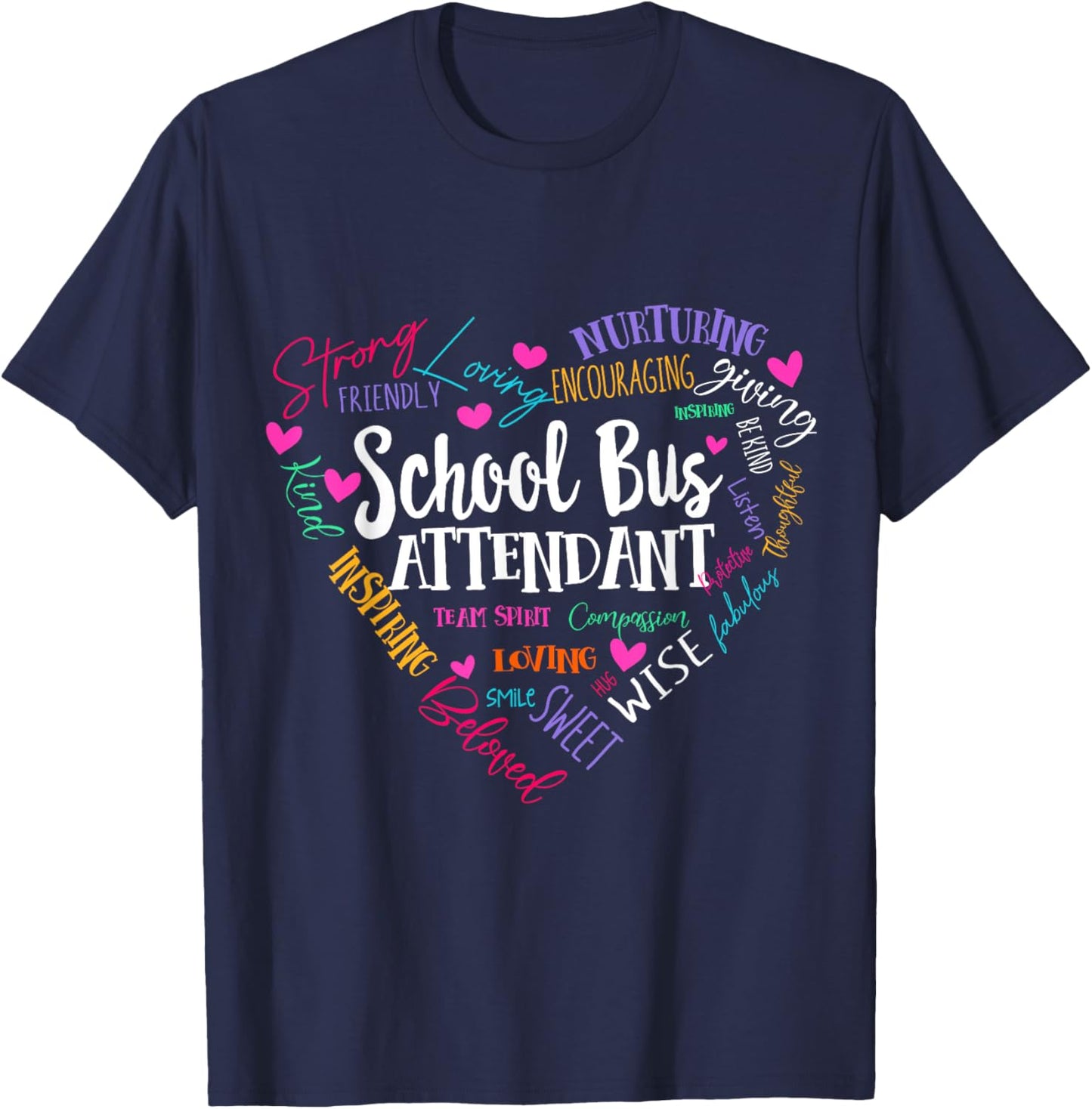 School Bus Attendant Squad Back-to-School Matching Group T-Shirt - T-Shirt | Navy