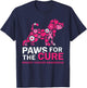 Paws For The Cure Pink Beagle Breast Cancer Awareness Month T-Shirt - T-Shirt | Navy