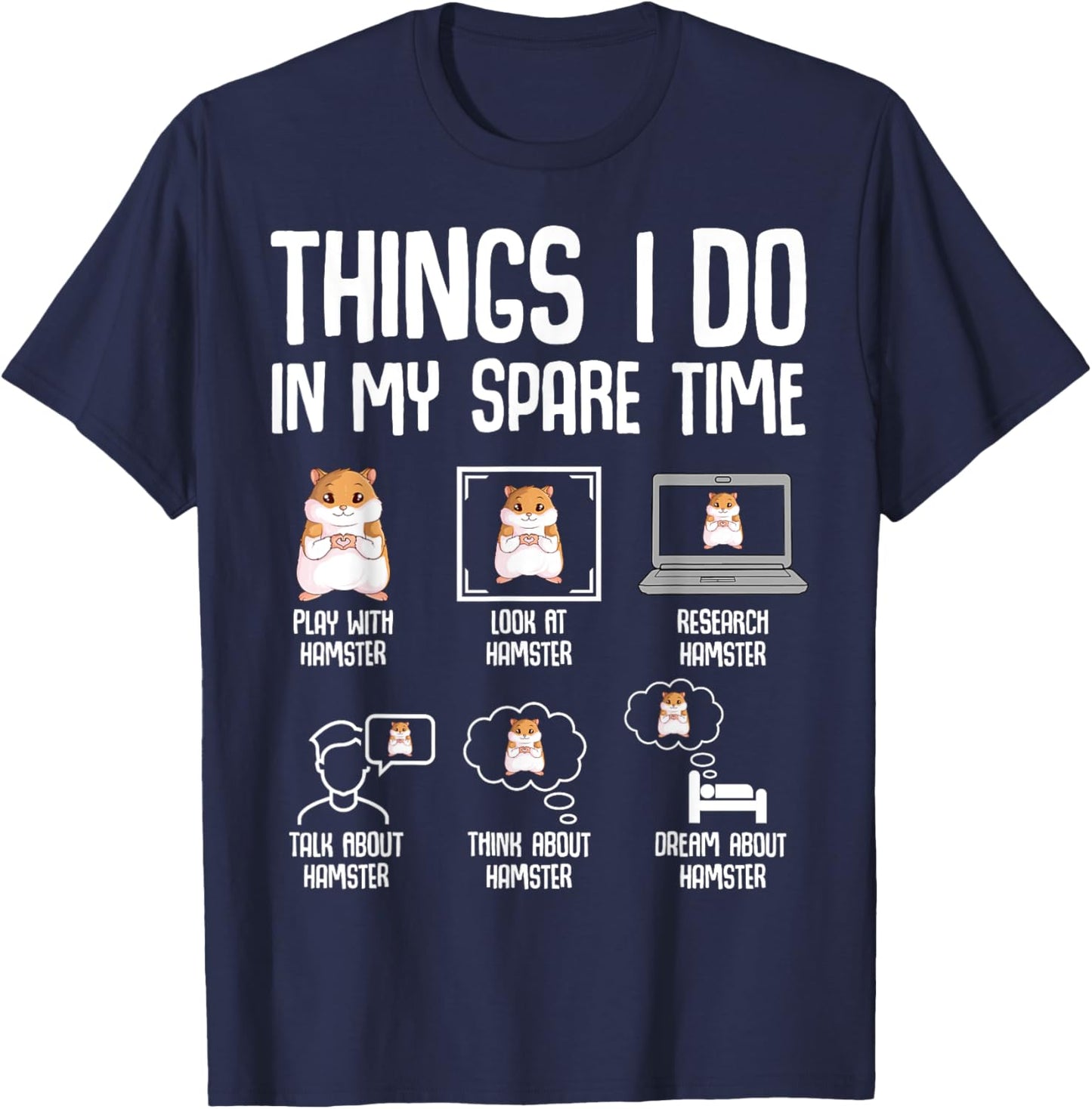 Hamster Women Kids Girls T-Shirt - T-Shirt | Navy