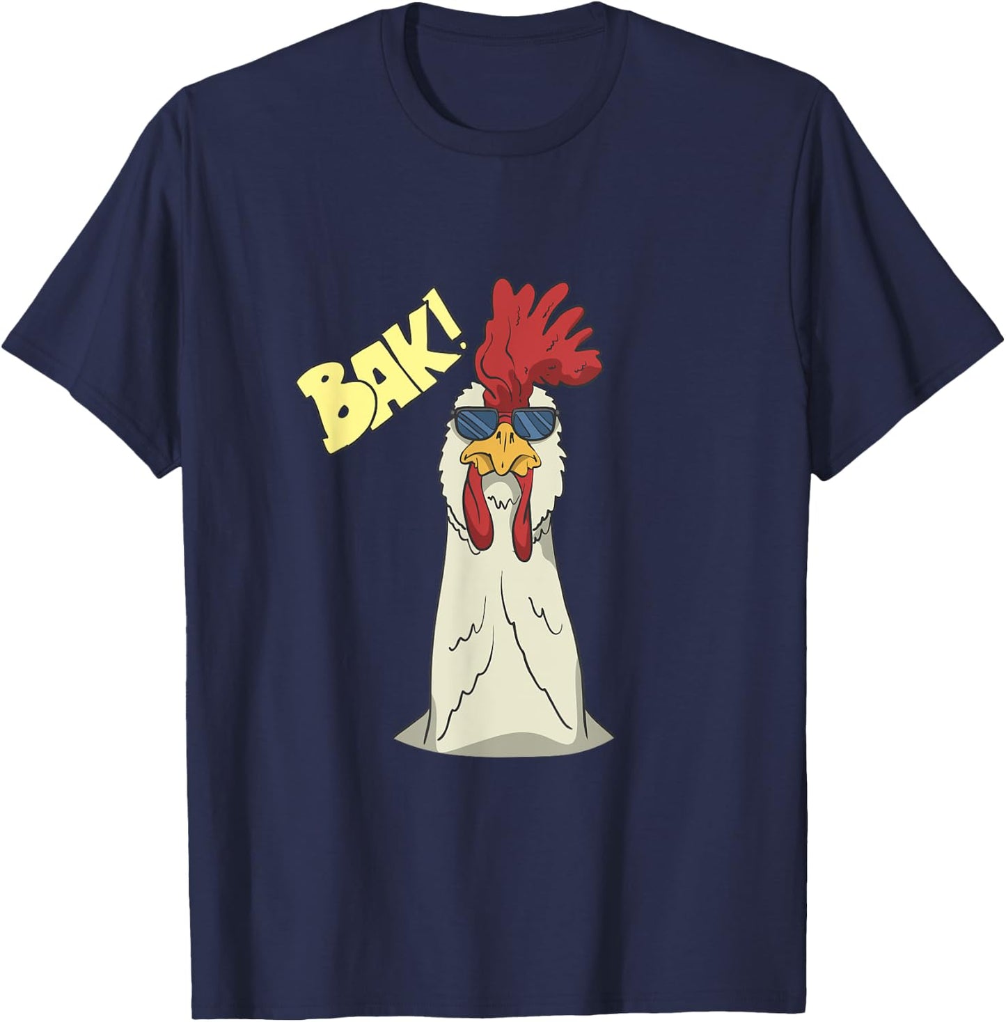Rooster With Sunglasses T-Shirt - T-Shirt | Navy