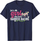 Just A Girl Who Loves Harness Racing - Harness Racer T-Shirt - T-Shirt | Navy