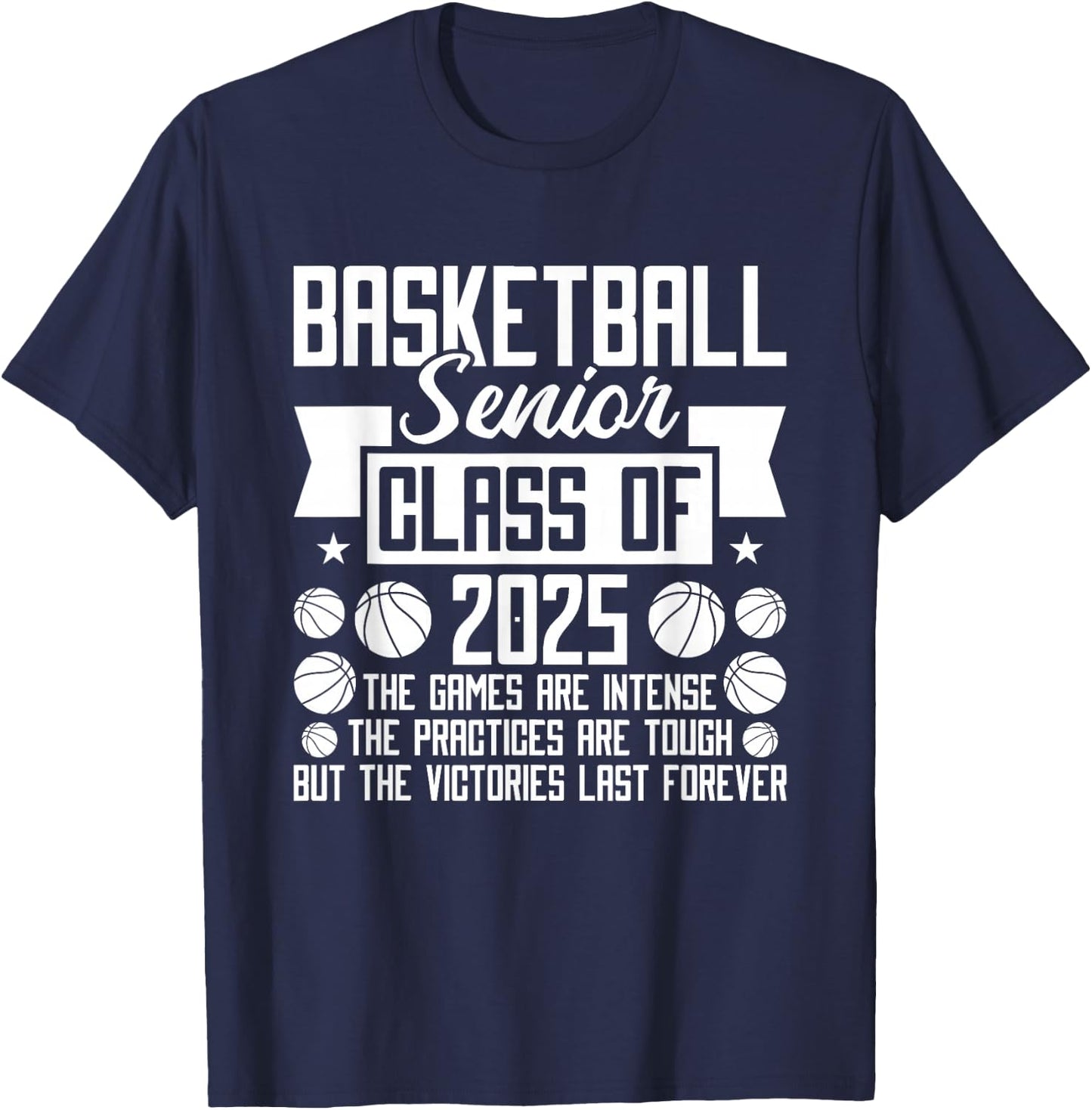 Class of 2025 Basketball Senior Night T-Shirt - T-Shirt | Navy