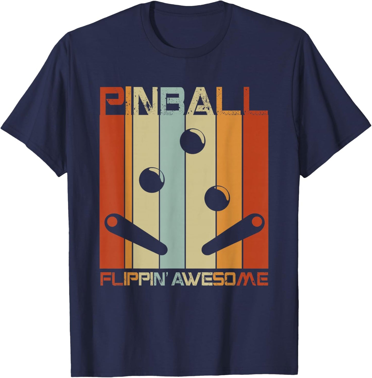 Pinball Funny Retro Vintage Arcade Game Machine Lover Gift T-Shirt - T-Shirt | Navy