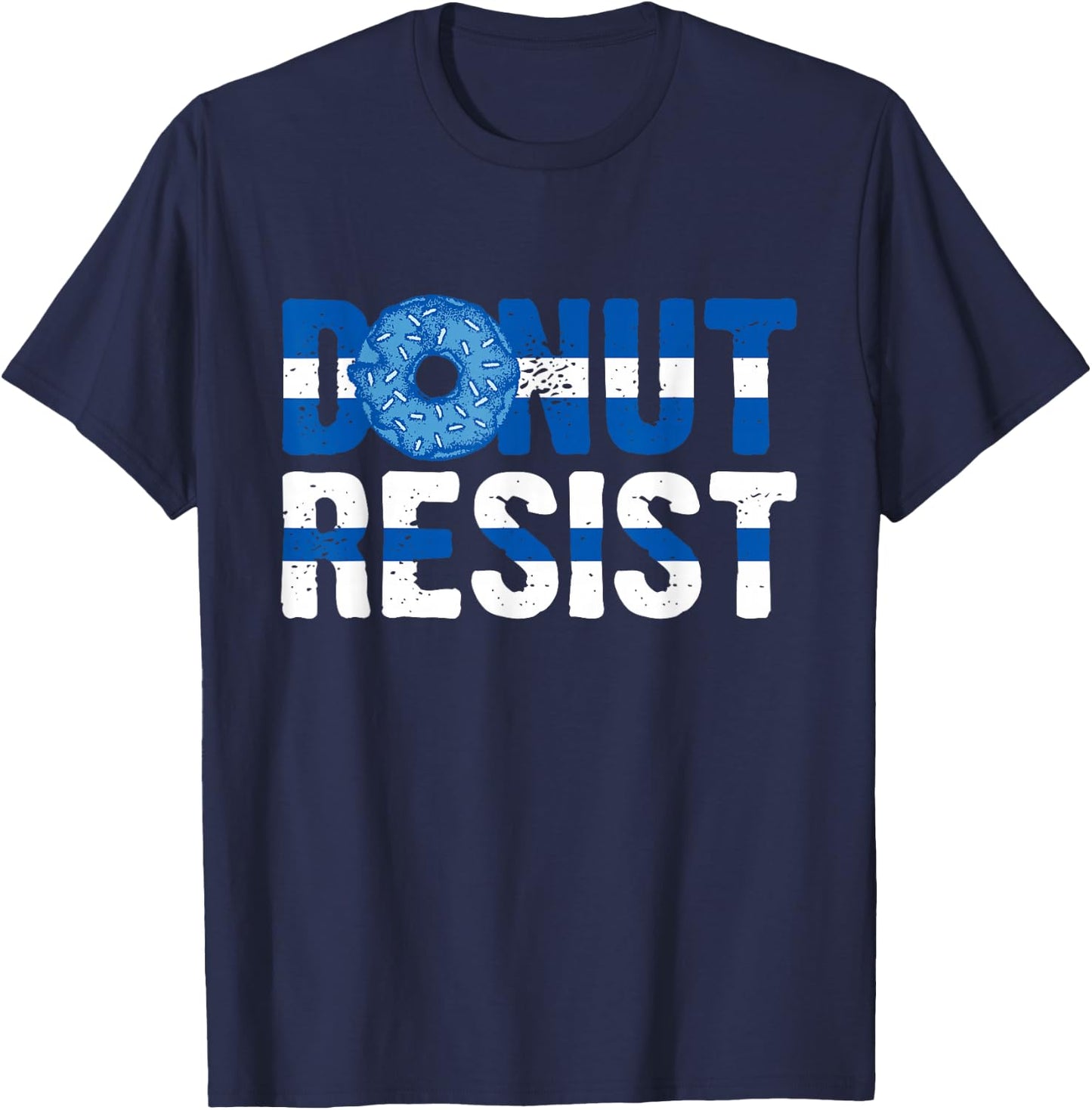 Police Officer - Donut Resist - Thin Blue Line Cop Policeman T-Shirt - T-Shirt | Navy