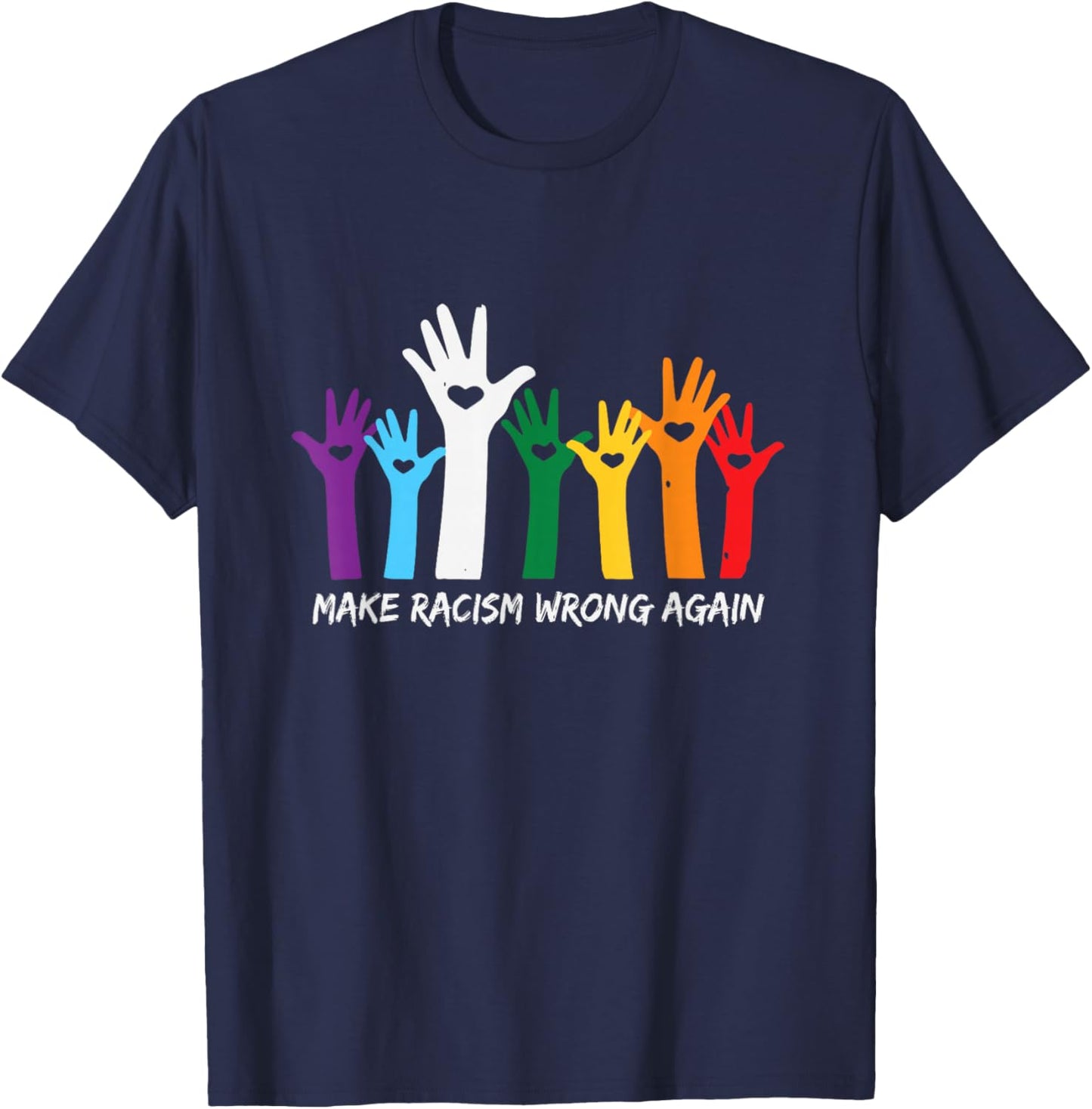 Make Racism Wrong Again Black Lives Matterss Anti Hate Women T-Shirt - T-Shirt | Navy