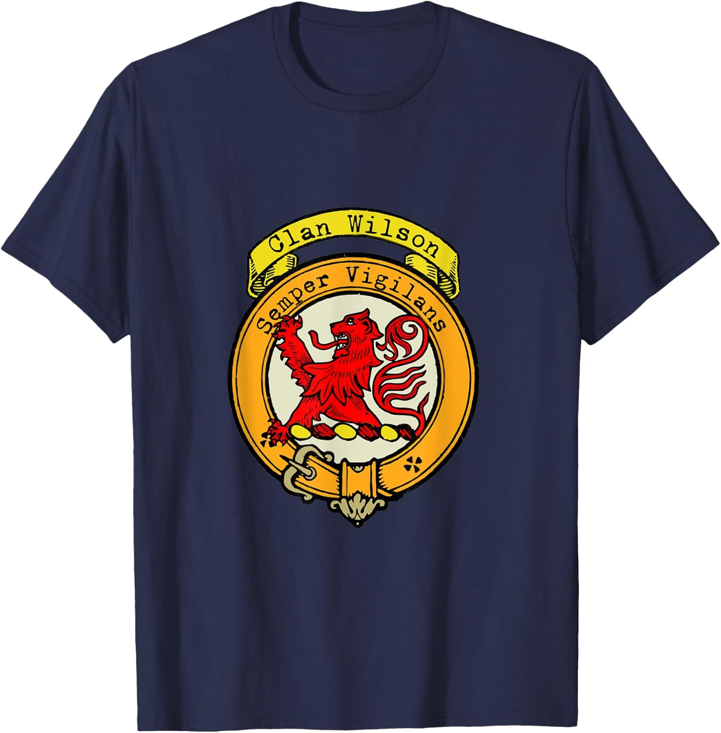 Clan Wilson Scottish Crest T-Shirt - T-Shirt | Navy