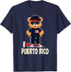 Puerto Rican Flag Teddy Bear I Love Puerto Rico T-Shirt - T-Shirt | Navy