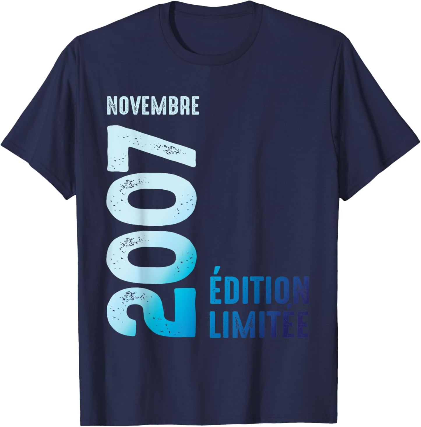 Limited Edition 2007 November 2007 , Black, S T-Shirt - T-Shirt | Navy