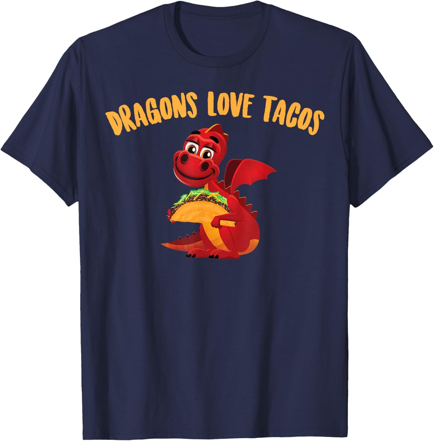 Dragons Love Tacos Shirt | Cool Fish Tacos Dish Funny Gift T-Shirt - T-Shirt | Navy