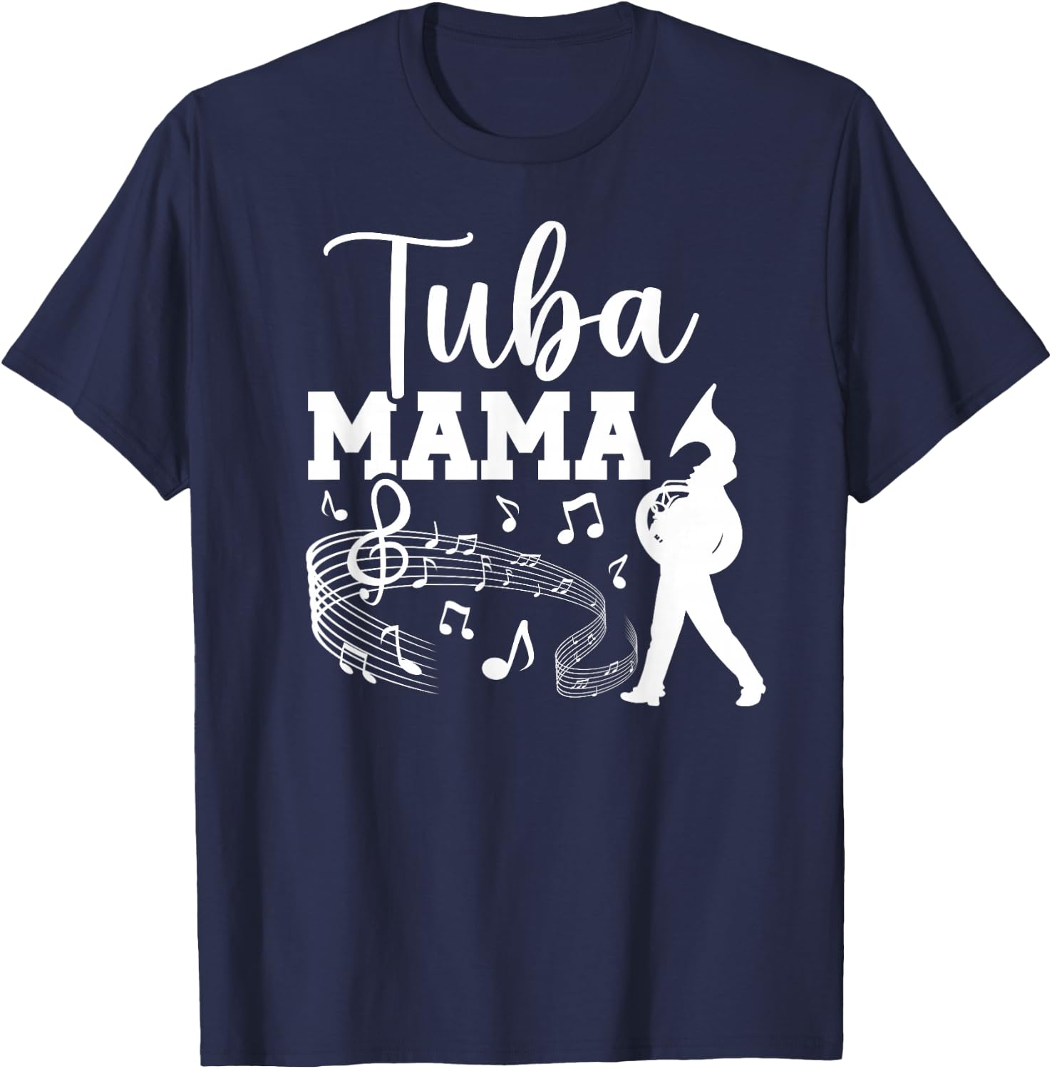 Tuba Mama Tuba Mom Of A Tuba Player Mom Tubist Mom T-Shirt - T-Shirt | Navy