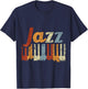 Vintage Piano Musical Instrument Jazz Piano Keys Piano T-Shirt - T-Shirt | Navy