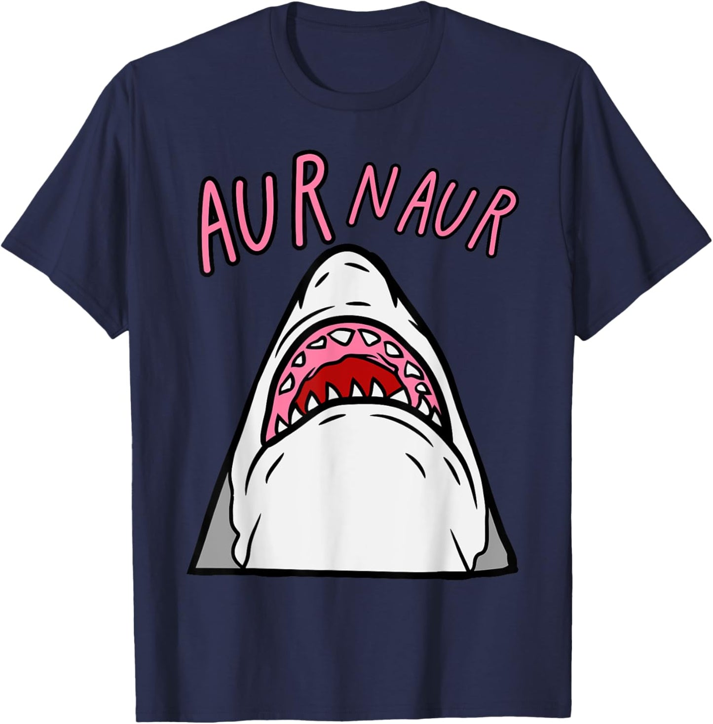 Aur Naur Funny Shark T-Shirt - T-Shirt | Navy