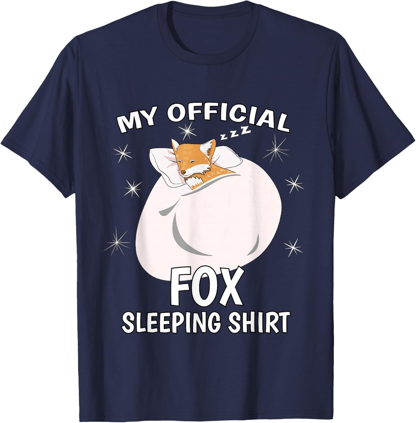 My Official Sleeping Shirt PJ Pajama Top Fox T-Shirt - T-Shirt | Navy