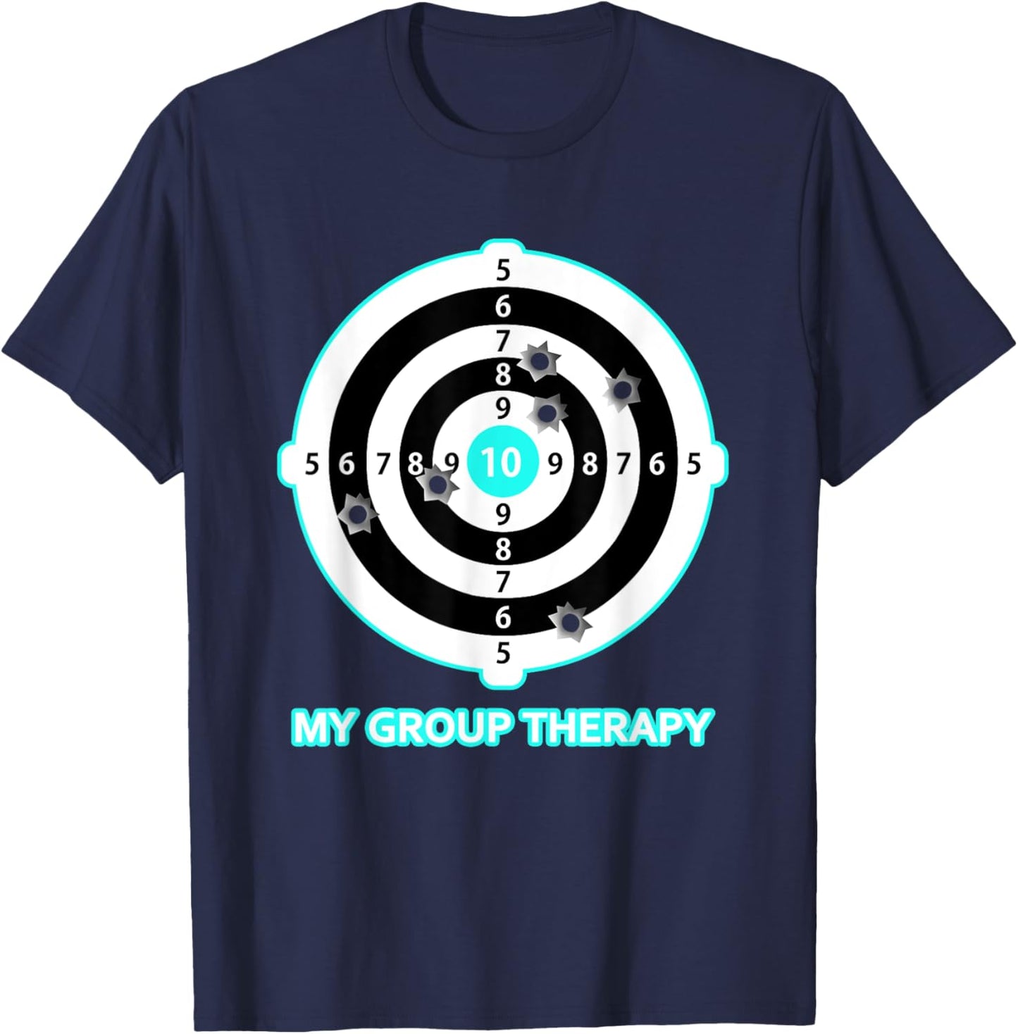 My Group Therapy Funny Gun Shooting Range Gift Women T-Shirt - T-Shirt | Navy
