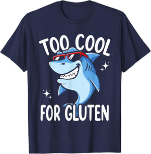 Too Cool For Gluten Celiac Disease Gluten Free Anti Gluten T-Shirt - T-Shirt | Navy