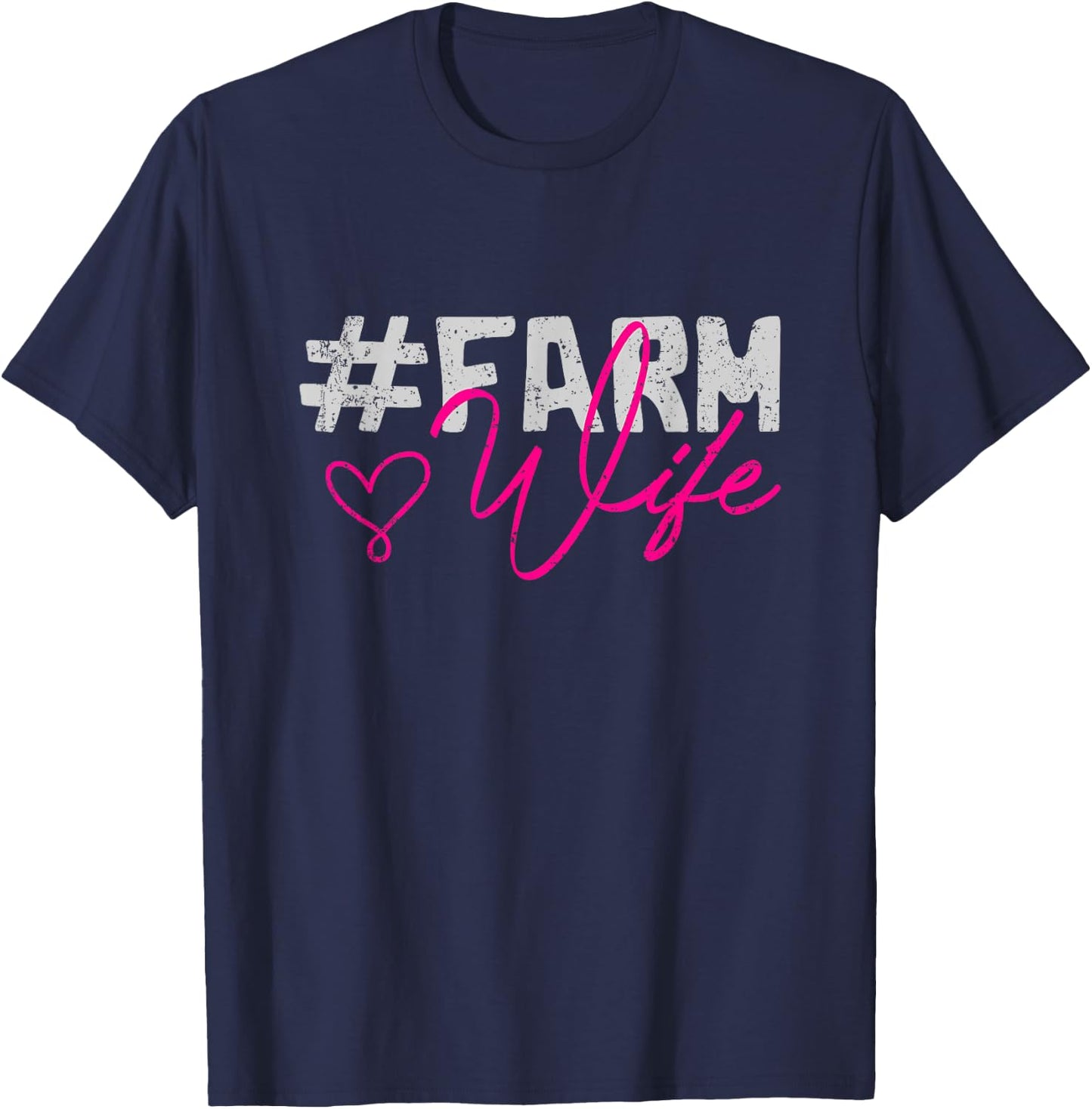 Farmers Wife Women Gift Farming Farmer T-Shirt - T-Shirt | Navy