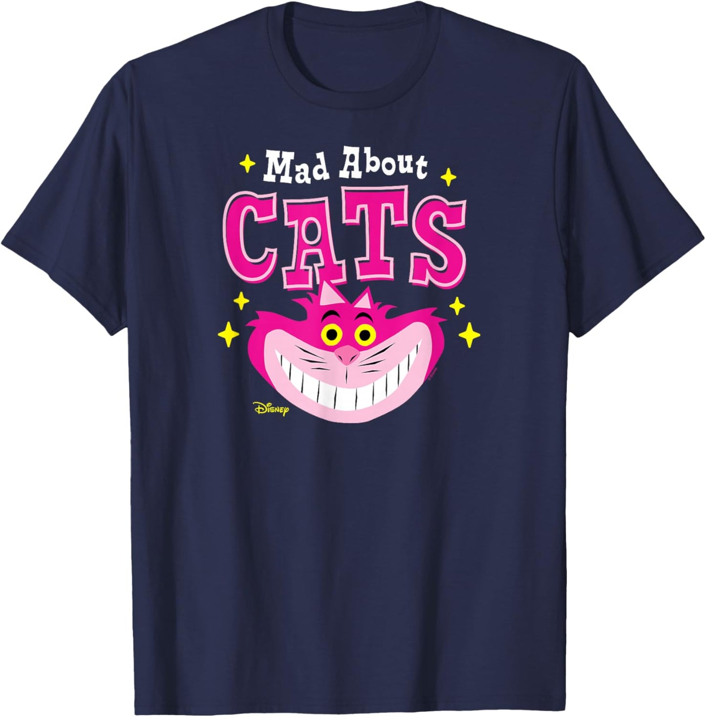 Alice in Wonderland - Cheshire Mad About Cats T-Shirt - T-Shirt | Navy
