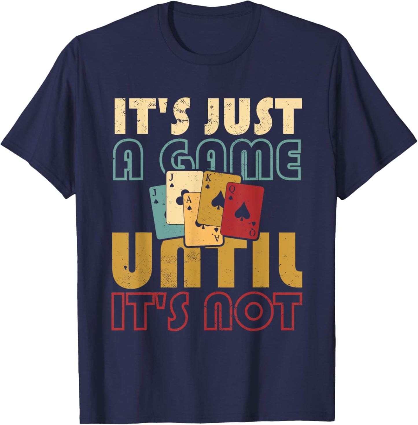 Funny Card Game Playing Euchre Player Gifts Euchre Player Card Game Lover Euchre Playing T-Shirt - T-Shirt | Navy