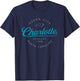 Charlotte NC Queen City North Carolina T-Shirt - T-Shirt | Navy
