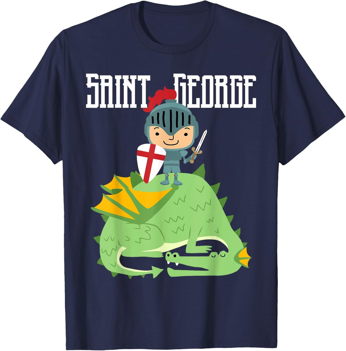 St. George and the Dragon Catholic Saint Kids Boys T-Shirt - T-Shirt | Navy