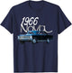 1966 66 Chevys Nova Classic Car Old School Muscle Blue Car T-Shirt - T-Shirt | Navy