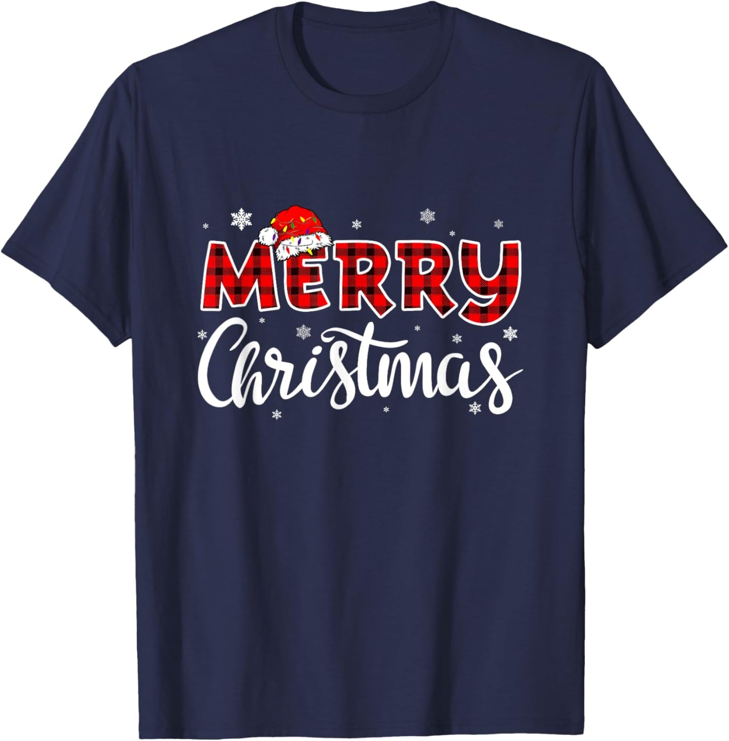 Merry Christmas Reindeer Xmas Family Women Men Funny T-Shirt - T-Shirt | Navy
