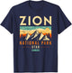 Zion Est 1919 Utah Vintage Retro National Park T-Shirt - T-Shirt | Navy