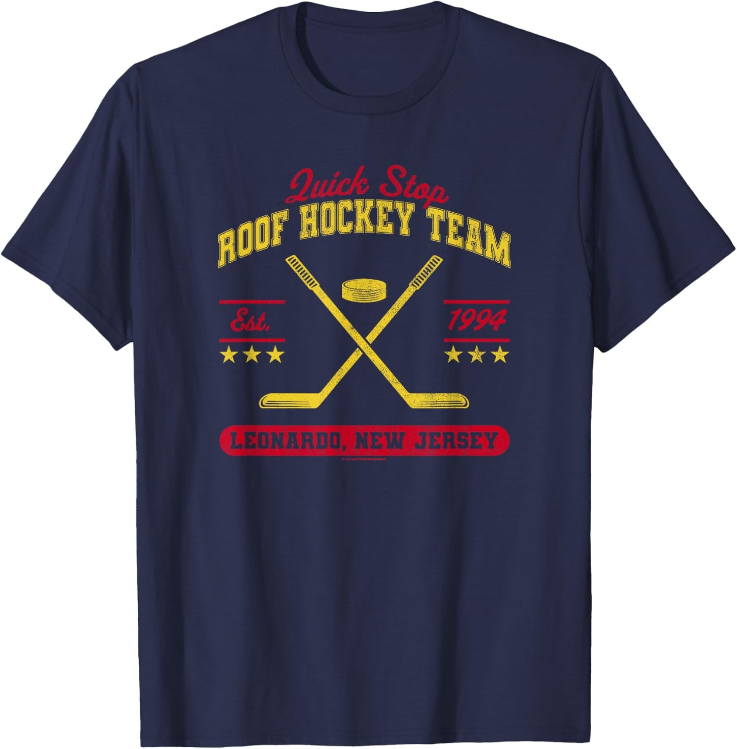 Clerks III Quick Stop Roof Hockey Team Est. 1994 Logo T-Shirt - T-Shirt | Navy