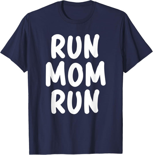 Funny Run Mom Marathon 5k Family Race Day Gift T-Shirt - T-Shirt | Navy