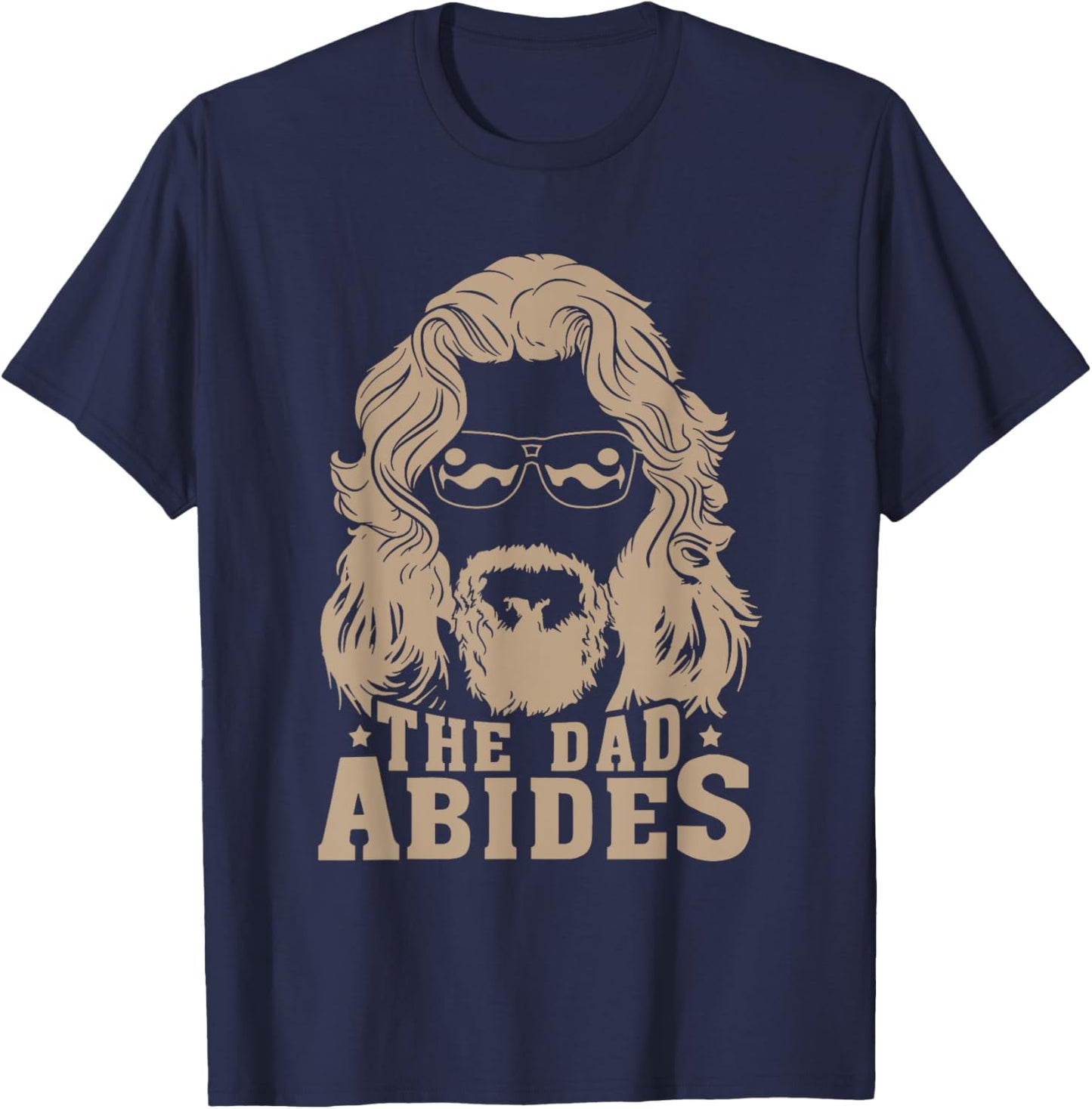 Vintage Retro The Dad Abides Funny Dad Father's Day T-Shirt - T-Shirt | Navy