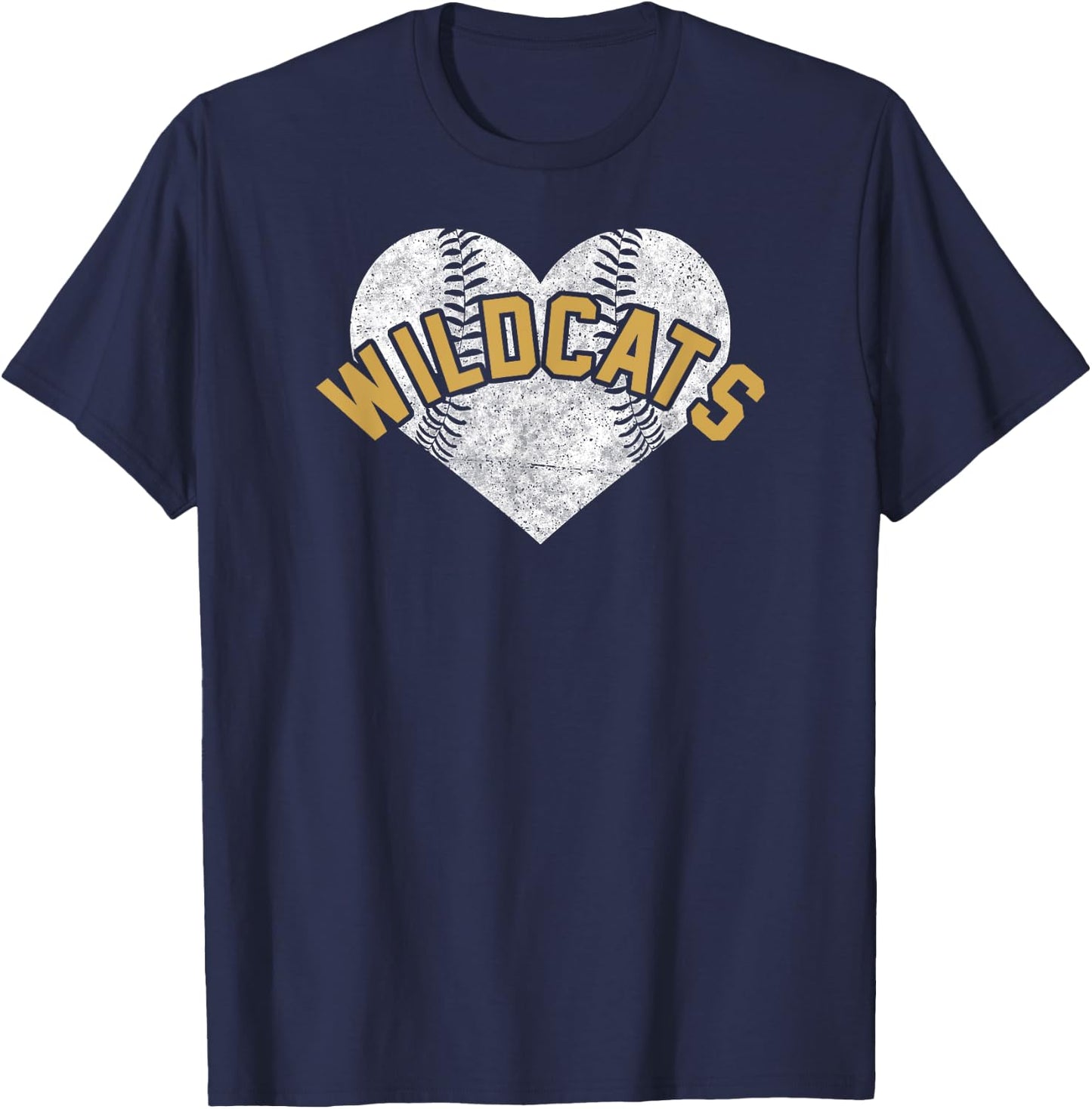 Wildcats Baseball Softball High School Team Mascot Mom T-Shirt - T-Shirt | Navy