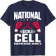 Sickle Cell Awareness Burgundy Ribbon Warrior Support Women T-Shirt - T-Shirt | Navy