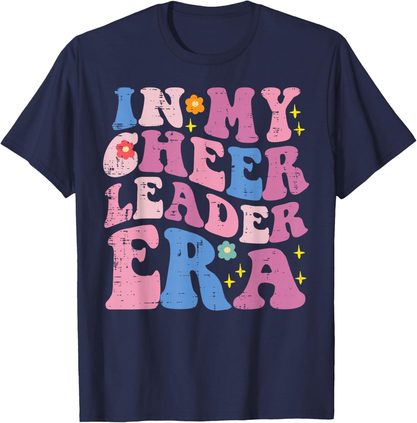 In My Cheerleader Era Retro Cheerleading Women Girls Kids T-Shirt - T-Shirt | Navy