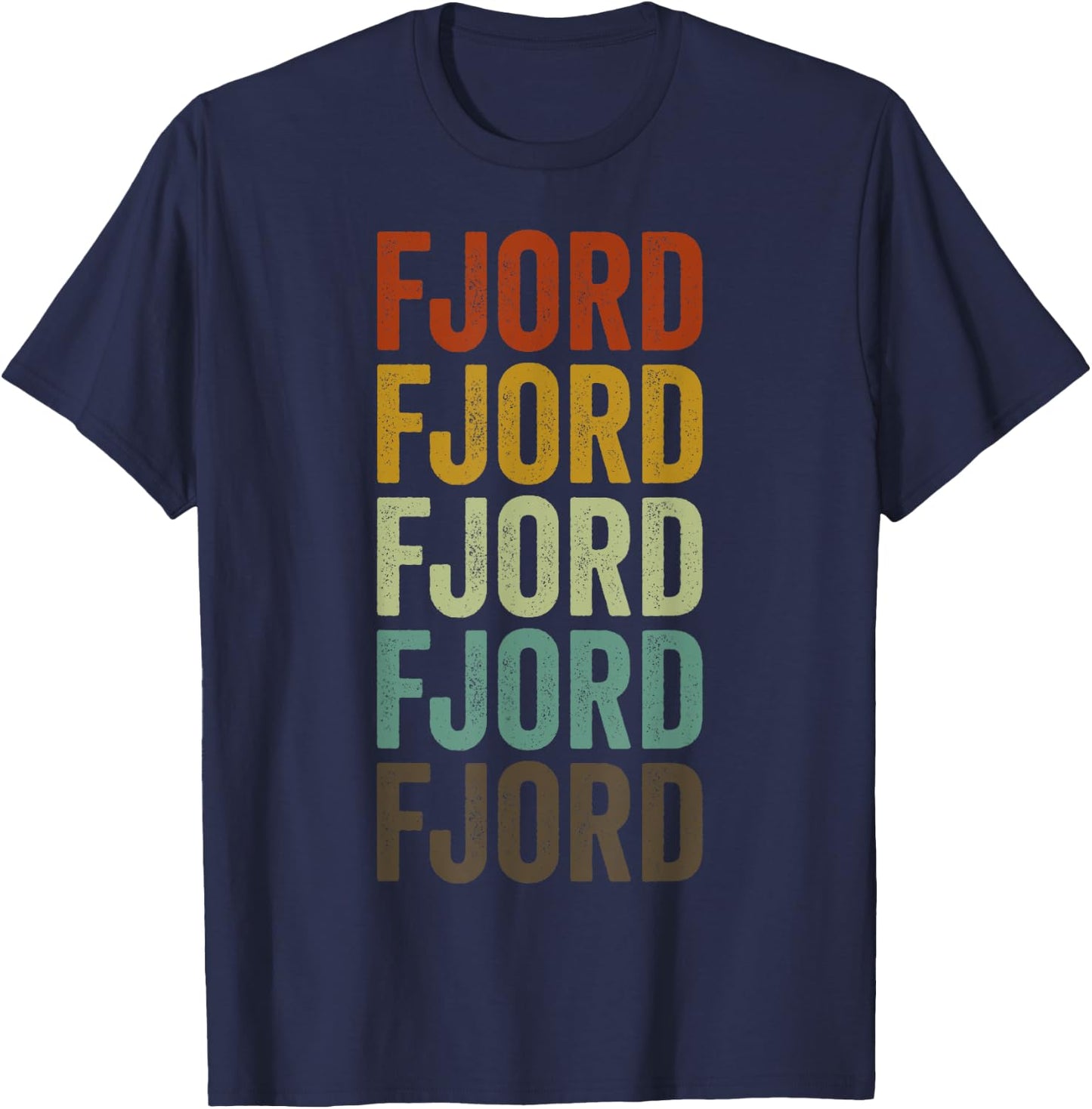 Fjord Horse Retro T-Shirt - T-Shirt | Navy