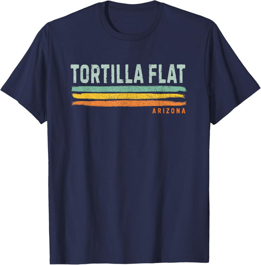 Vintage Stripes Tortilla Flat AZ T-Shirt - T-Shirt | Navy