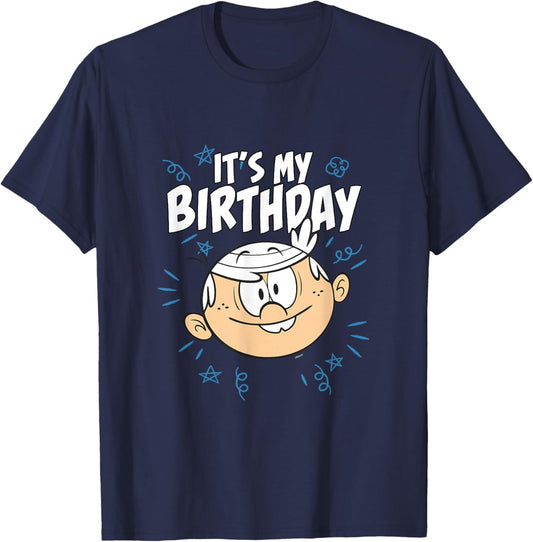 The Loud House Birthday It's My Birthday Lincoln Smile T-Shirt - T-Shirt | Navy