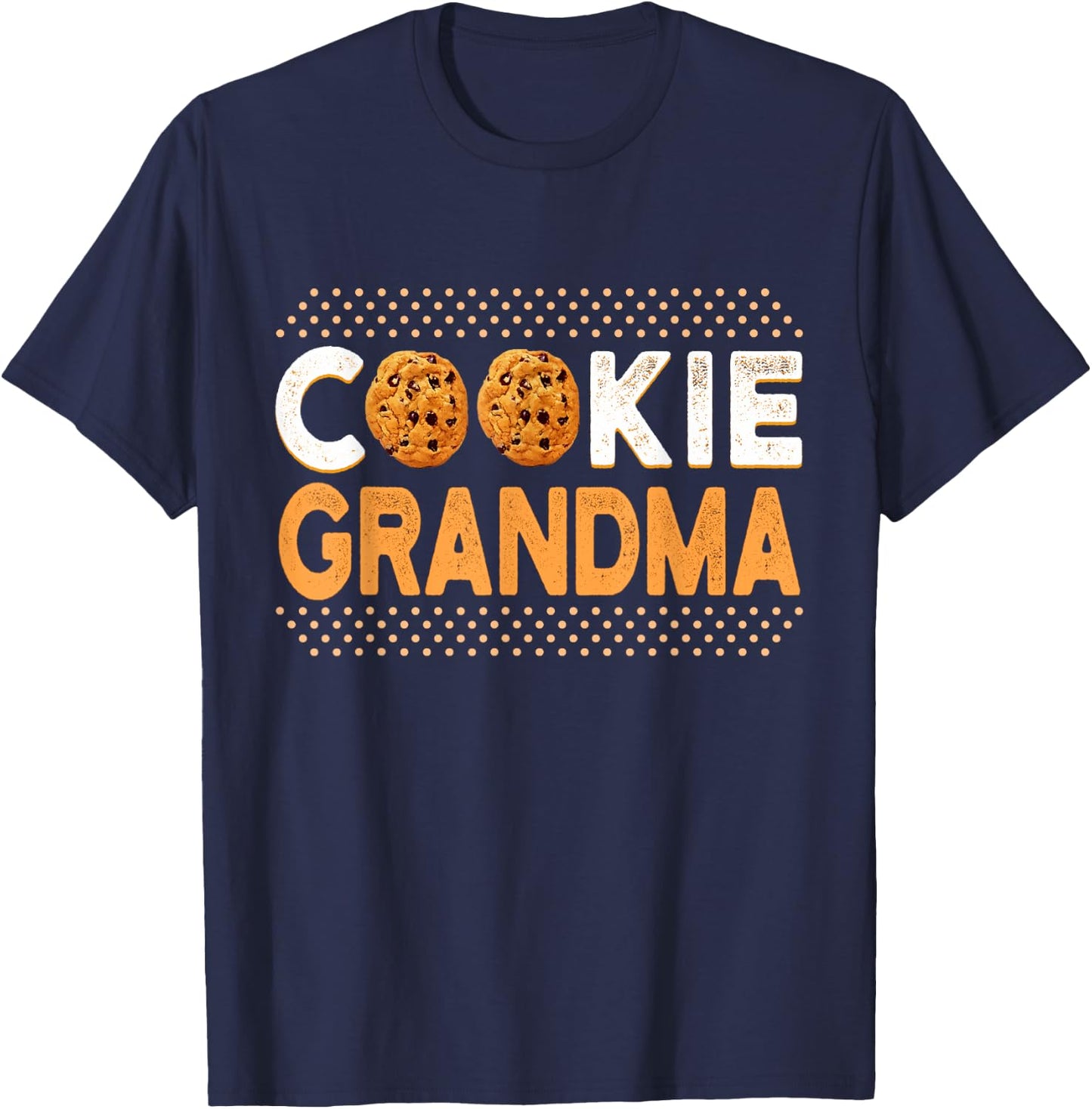 Cookie Grandma Funny Chocolate Chip Cookie T-Shirt - T-Shirt | Navy