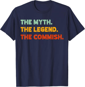 Fantasy Football Support Funny Commish Fantasy Football Commissioner - Black, Men's, Short Sleeve, Small T-Shirt - T-Shirt | Navy