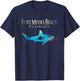 Fort Myers Beach Retro Fort Myers Beach Fl Shark Women Kids T-Shirt - T-Shirt | Navy