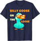 Silly Goose On The Loose Funny Cute Bird Lover Boys Girls T-Shirt - T-Shirt | Navy
