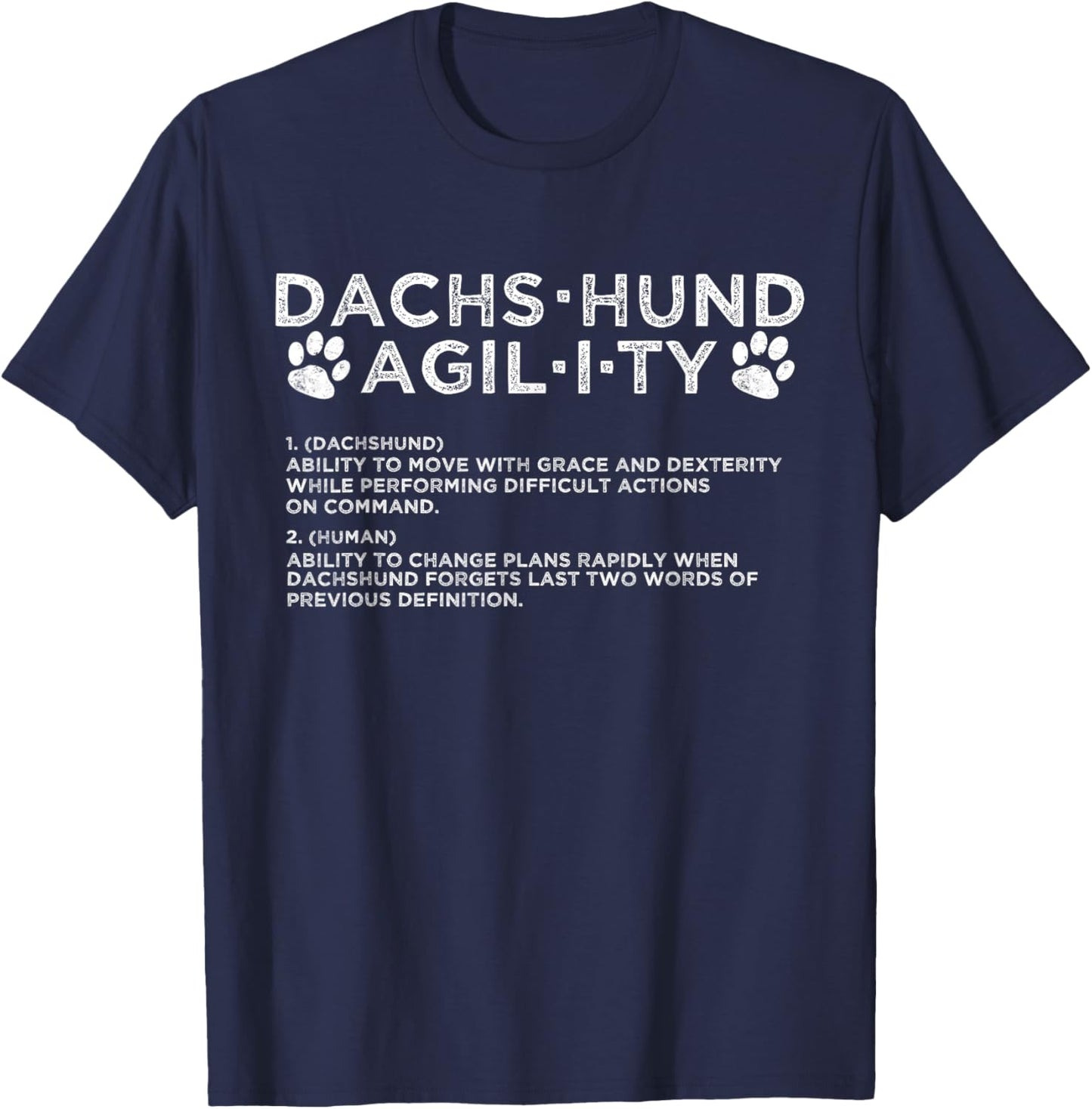 Funny Dachshund Dog Agility Training T-Shirt - T-Shirt | Navy