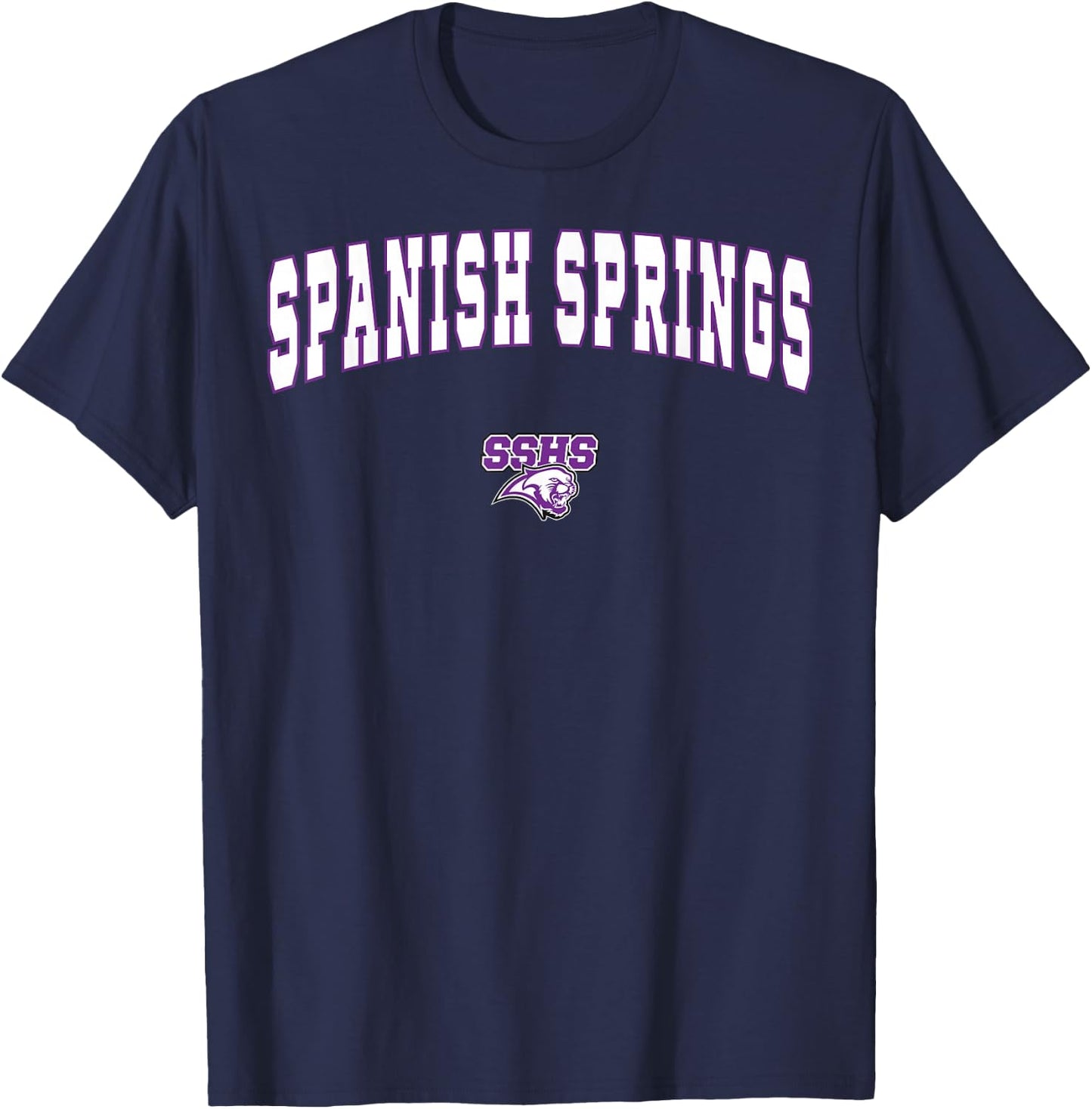 Spanish Springs High School Cougars T-Shirt - T-Shirt | Navy