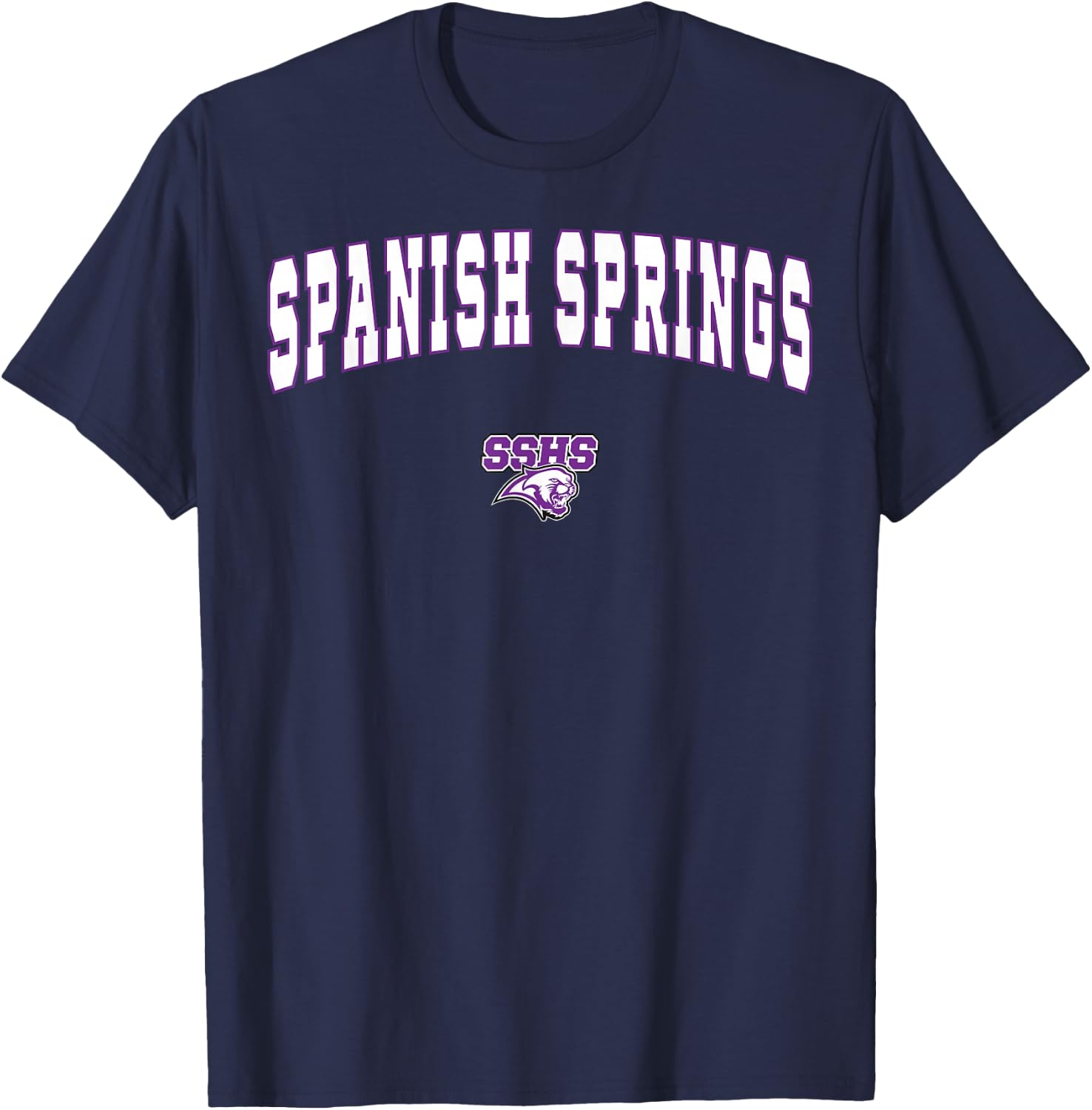 Spanish Springs High School Cougars T-Shirt - T-Shirt | Navy