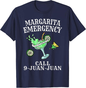 Margarita Emergency Shirt Mexican Fiesta Funny Cinco de Mayo T-Shirt - T-Shirt | Navy