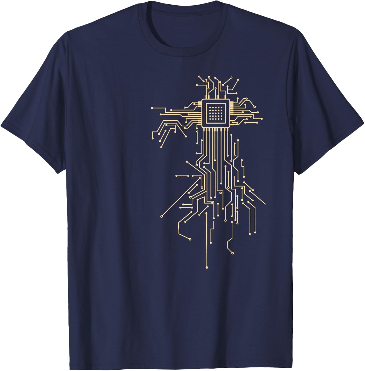 Cyborg Heart Chipset Semiconductor Programmer T-Shirt - T-Shirt | Navy