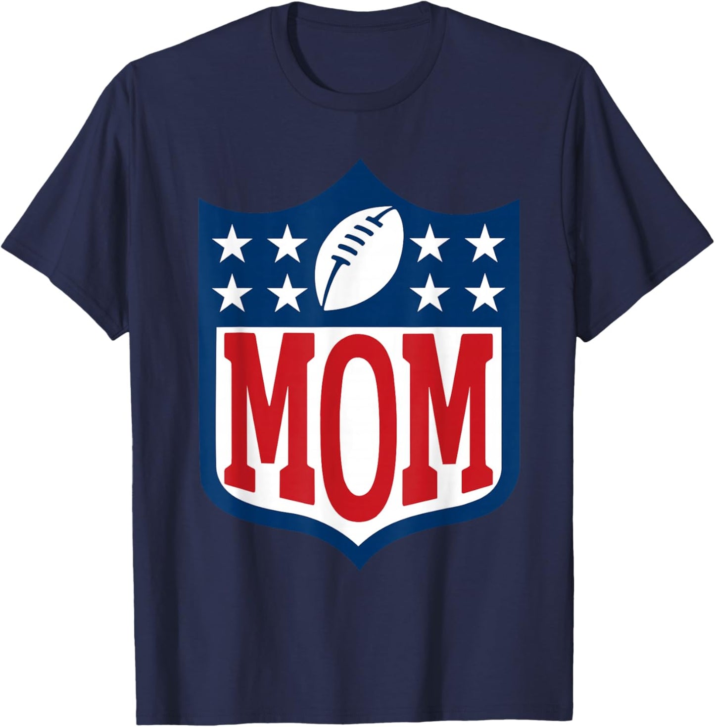 Mom American Football Happy Birthday Family Matching Retro T-Shirt - T-Shirt | Navy
