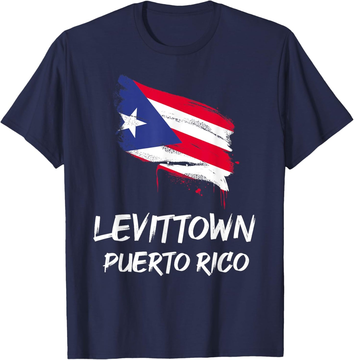 Levittown Puerto Rico PR Puerto Rican Heritage Flag T-Shirt - T-Shirt | Navy