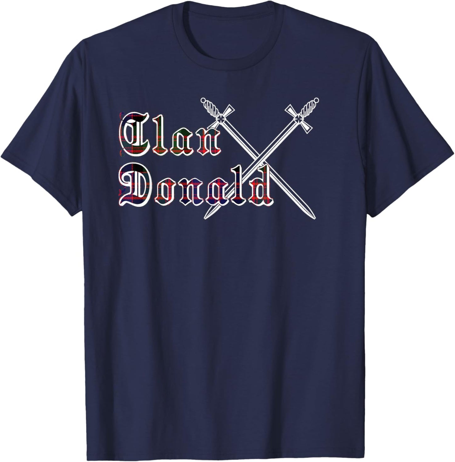 Clan Donald surname last name Scottish Tartan T-Shirt - T-Shirt | Navy